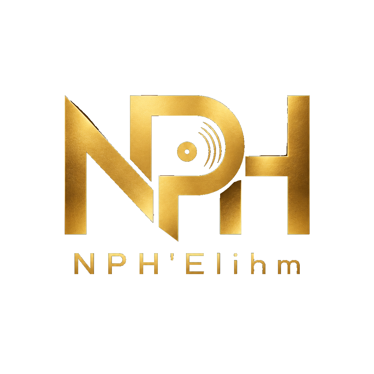 NPH’ELIHM gold monogram and wordmark