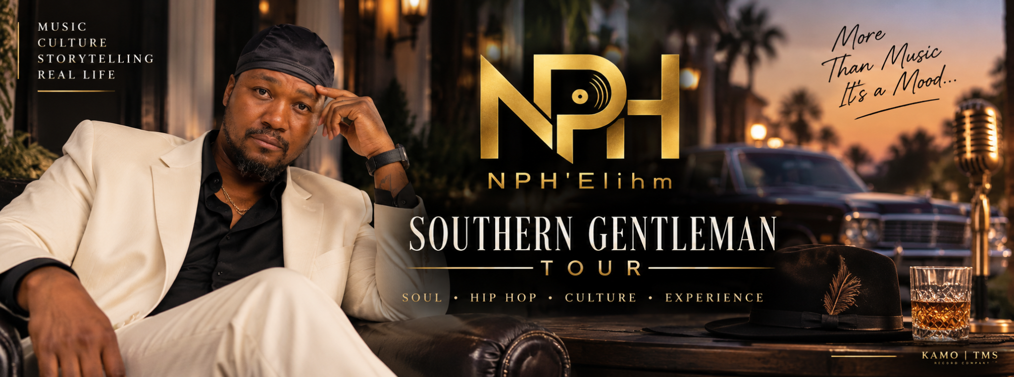 NPH’ELIHM Southern Gentleman Tour: Soul, Hip Hop, Culture, Experience. More than music, it’s a mood.
